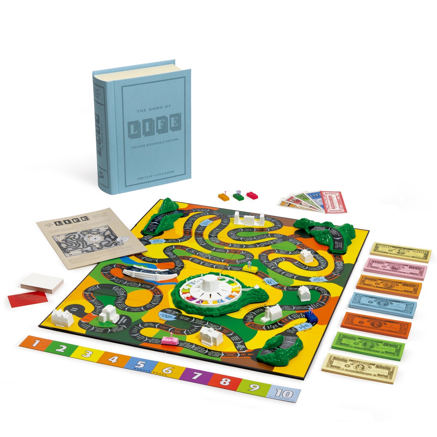 The Game of Life Vintage Bookshelf Edition – Full Game on White Background