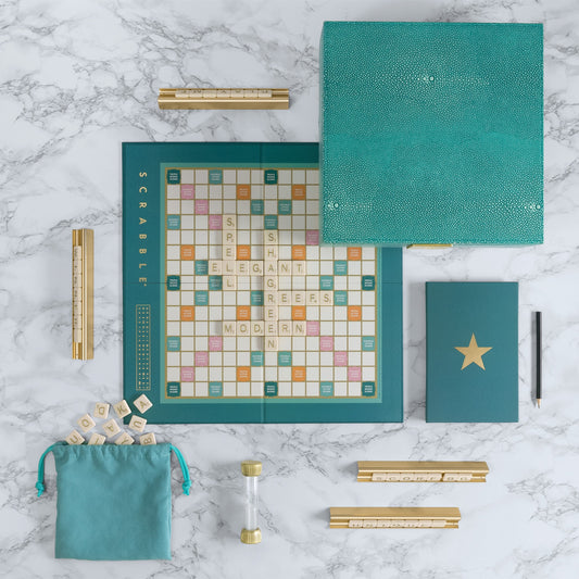 Scrabble Del Mar Shagreen Edition – Top Down View