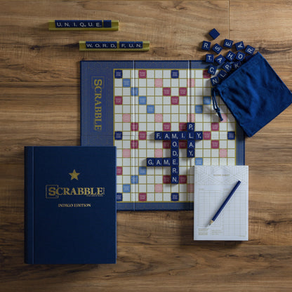 Scrabble Indigo Edition – Top Down View