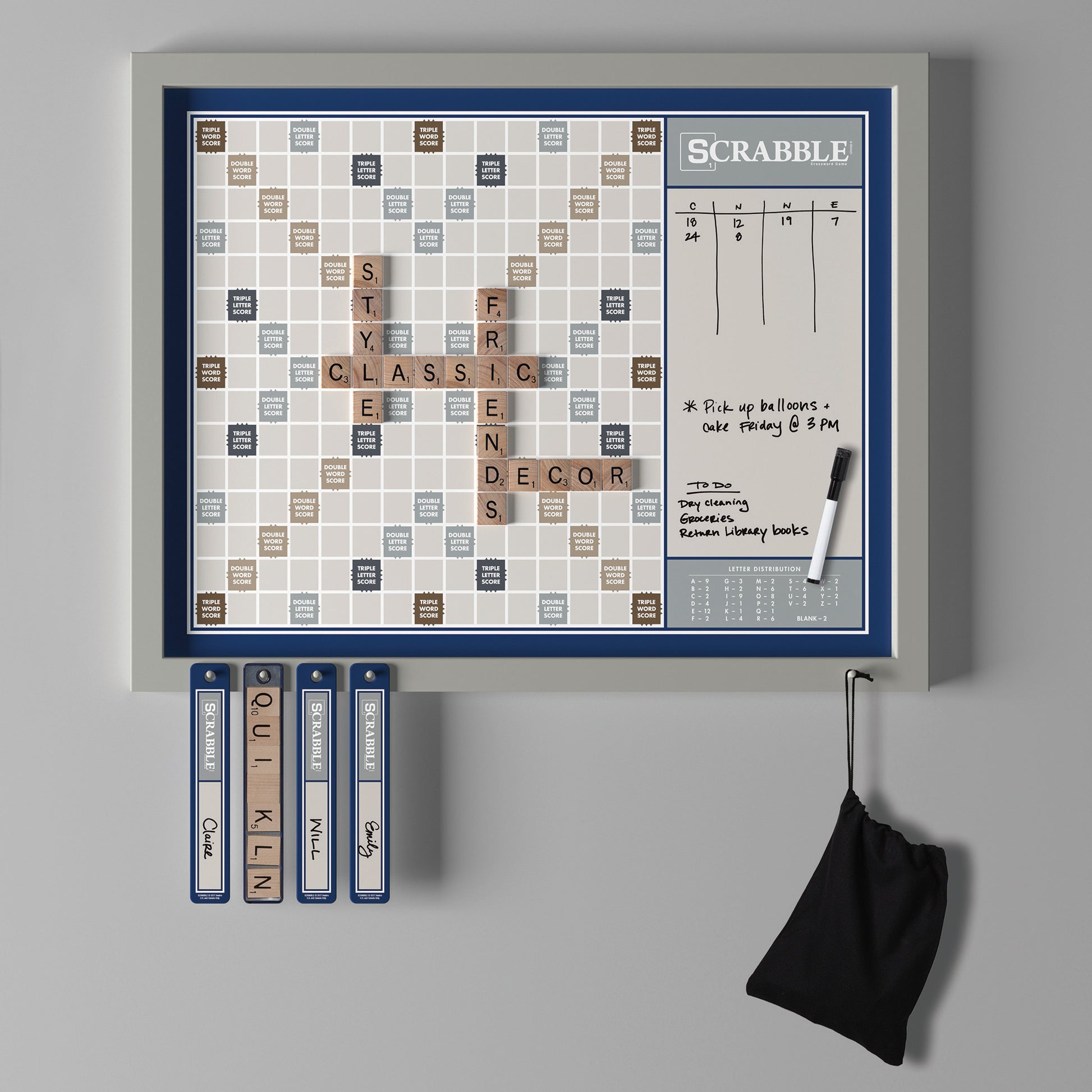 Scrabble Deluxe 2-in-1 Wall Edition – Close Up View