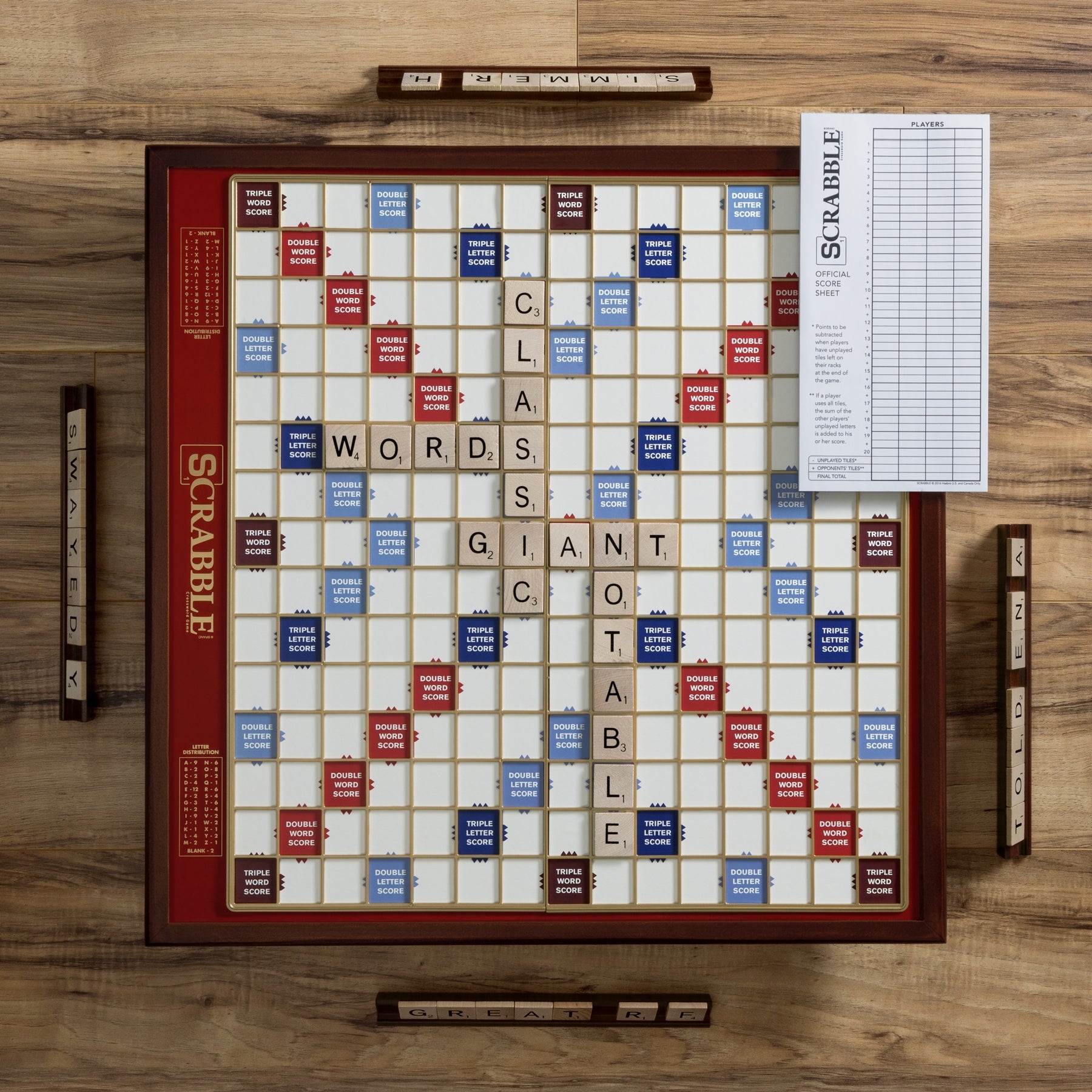 Scrabble Giant Deluxe Edition – Top Down View