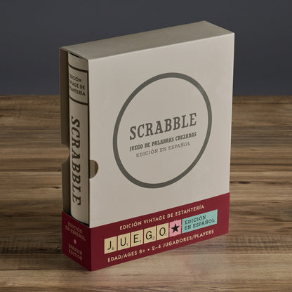 Spanish Scrabble Vintage Bookshelf Edition – Packaging