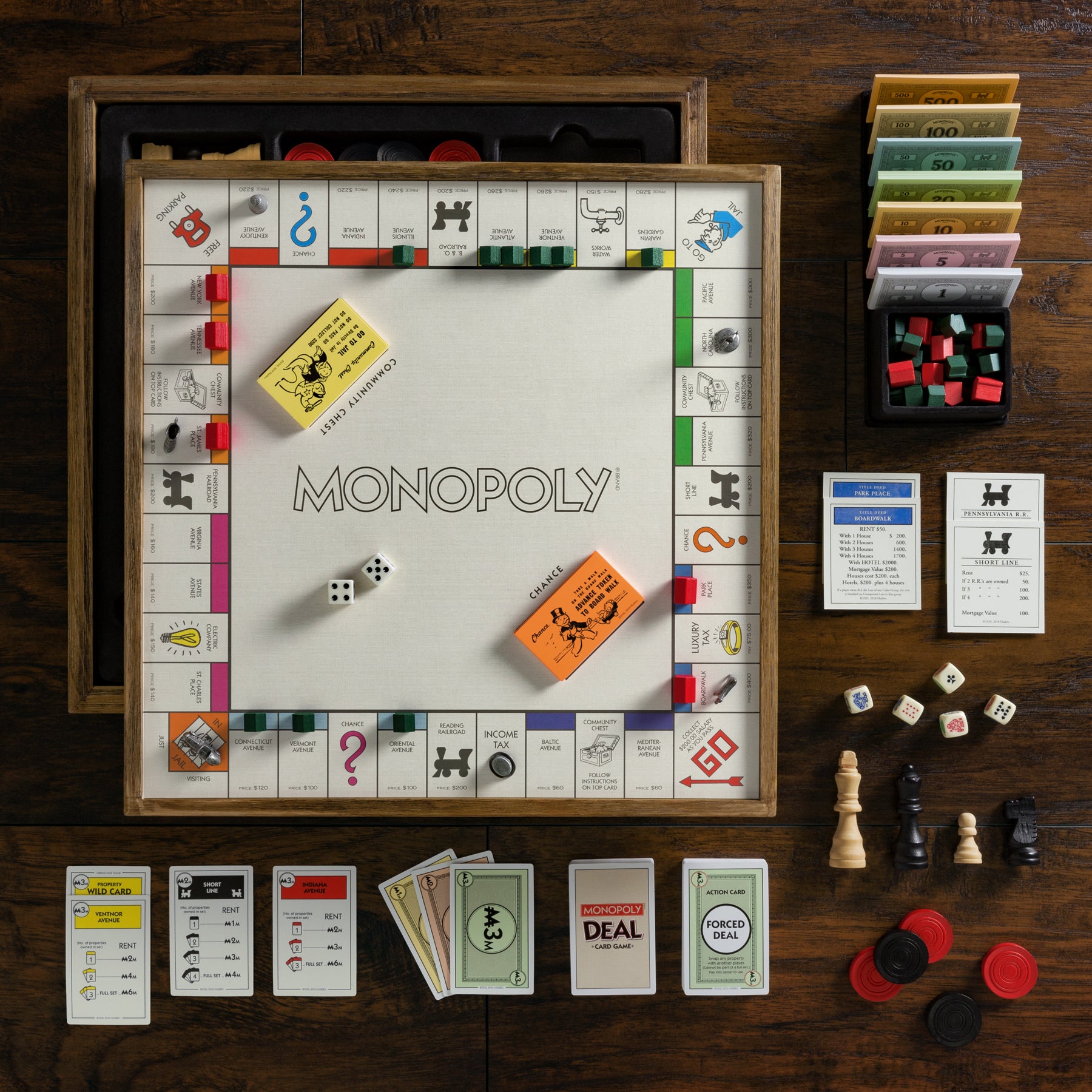 Monopoly Deluxe Vintage 5-in-1 Edition – Top Down View