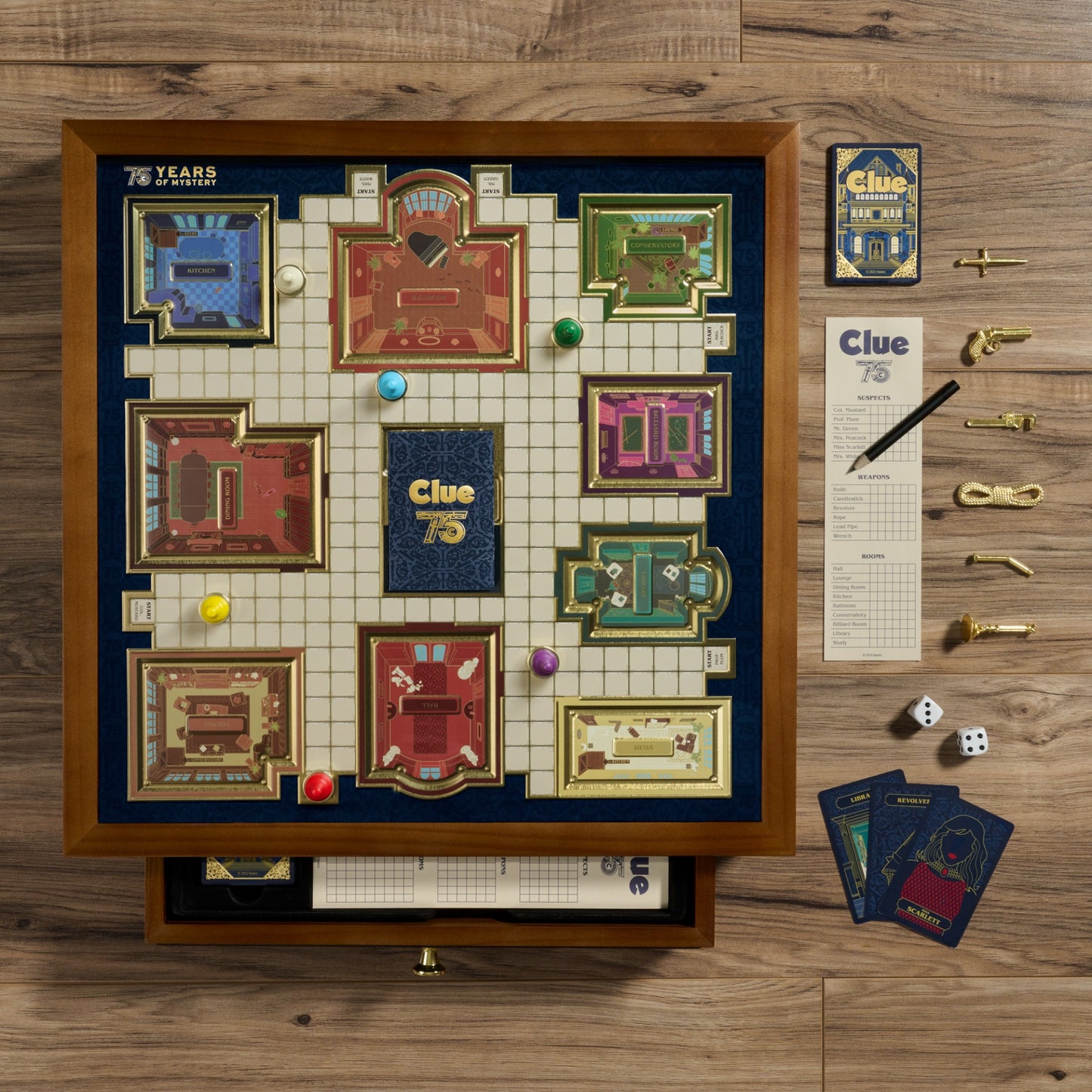 Clue 75th Anniversary Edition – Top Down View