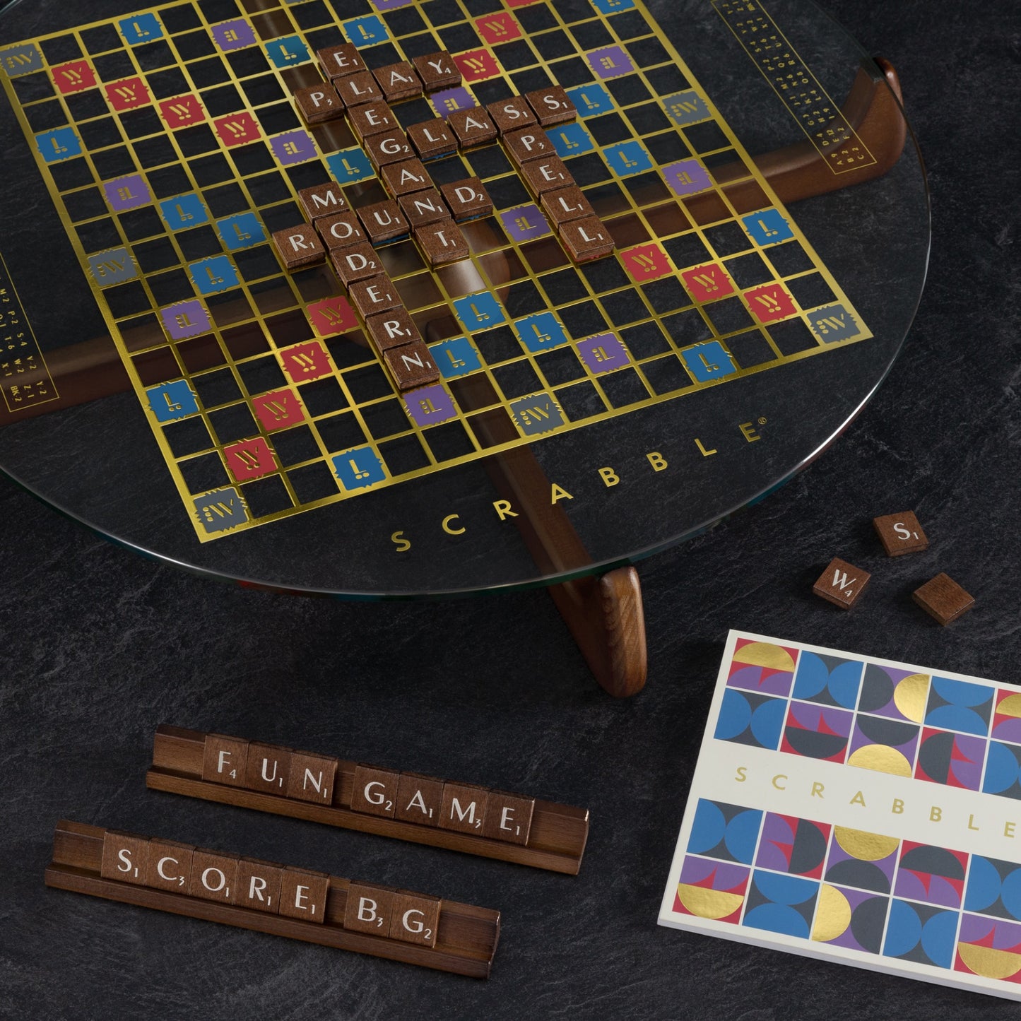 Scrabble Prisma Glass Edition – Close Up View