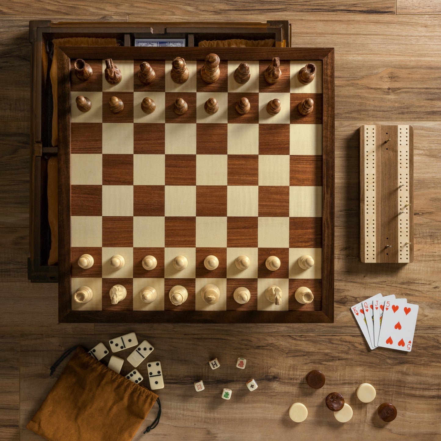 Chess 7-in-1 Heirloom Edition – Chess Top Down View