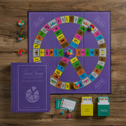 Trivial Pursuit Vintage Bookshelf Edition – Top Down View