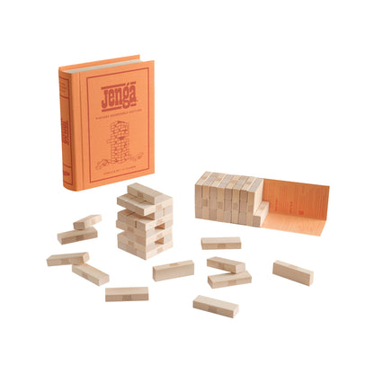 Jenga Vintage Bookshelf Edition – Full Game on White Background