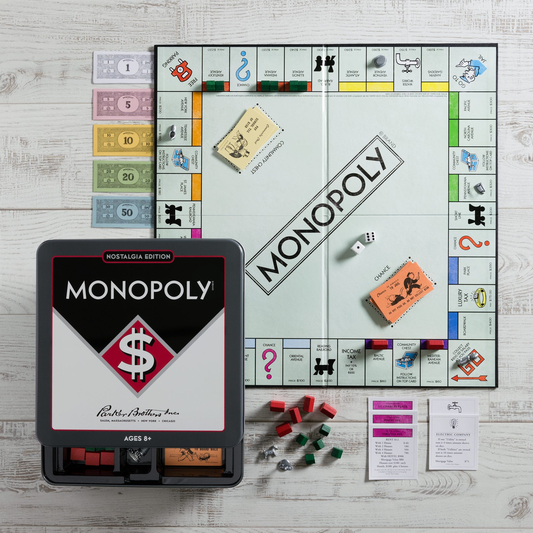 Monopoly Nostalgia Tin – Top Down View