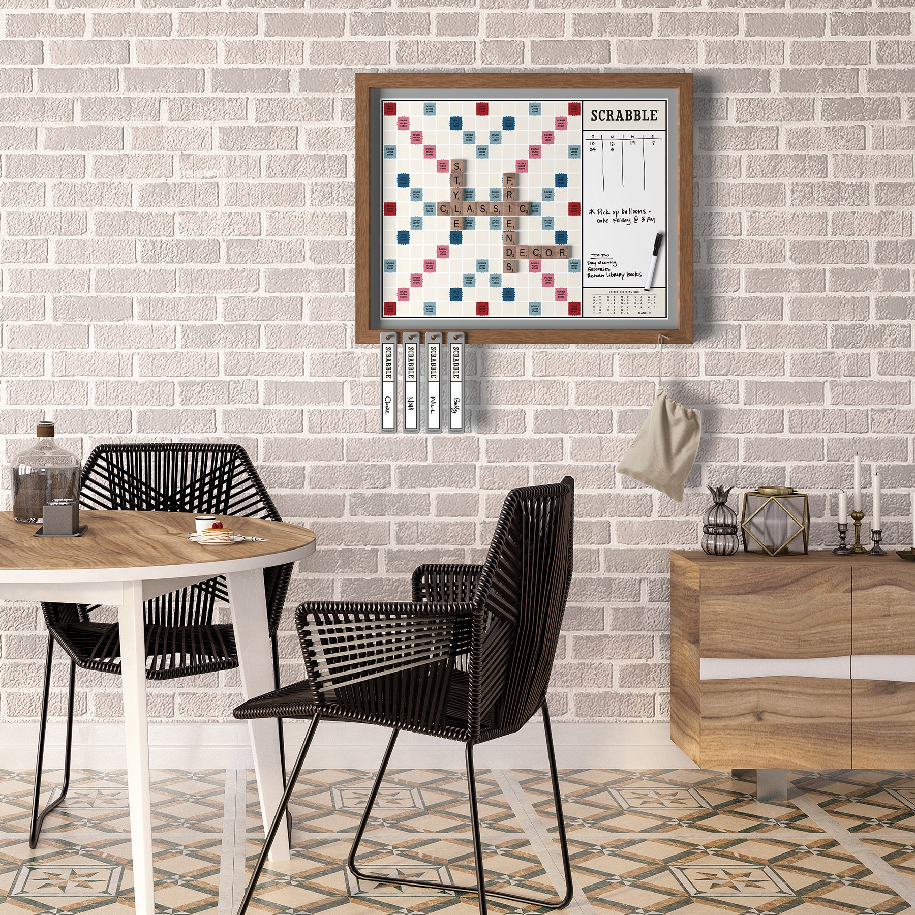 Scrabble Deluxe Vintage 2-in-1 Wall Edition