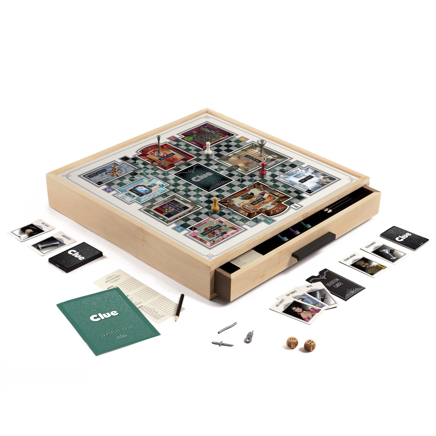 Clue Maple Luxe Edition – Full Game on White Background