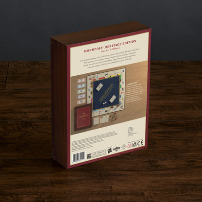 Monopoly Heritage Edition – Wood Book Back View