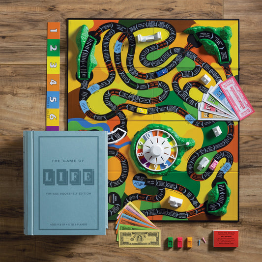 The Game of Life Vintage Bookshelf Edition – Top Down View