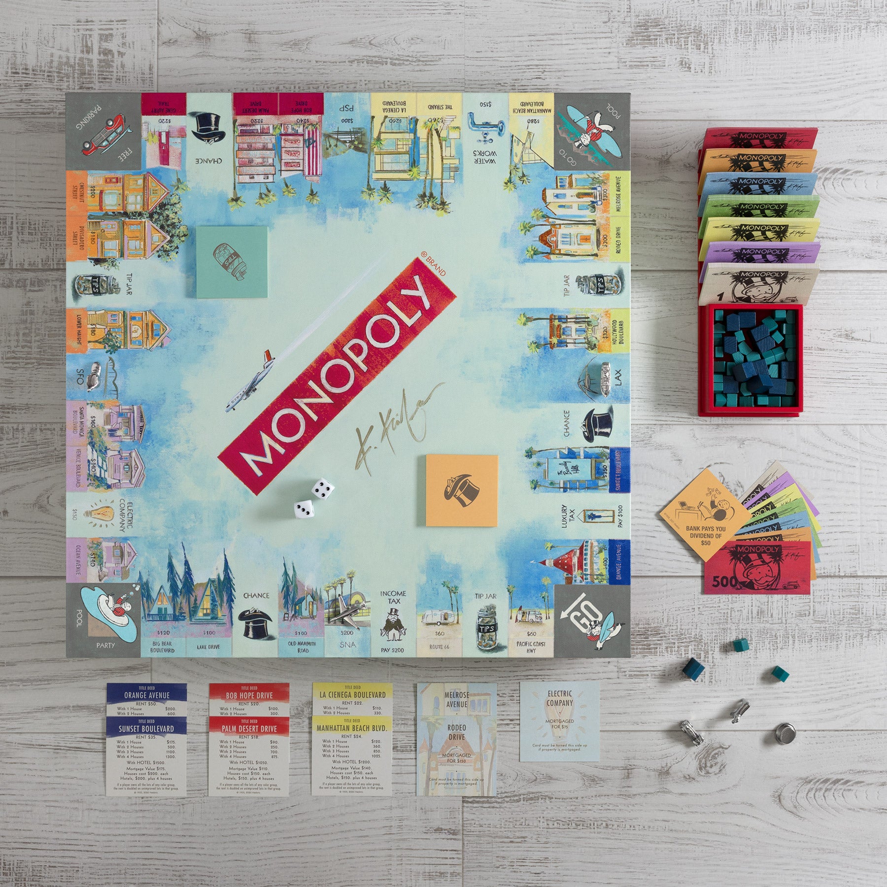 Monopoly California Dreaming Second Edition – Kathleen Keifer – Top Down View