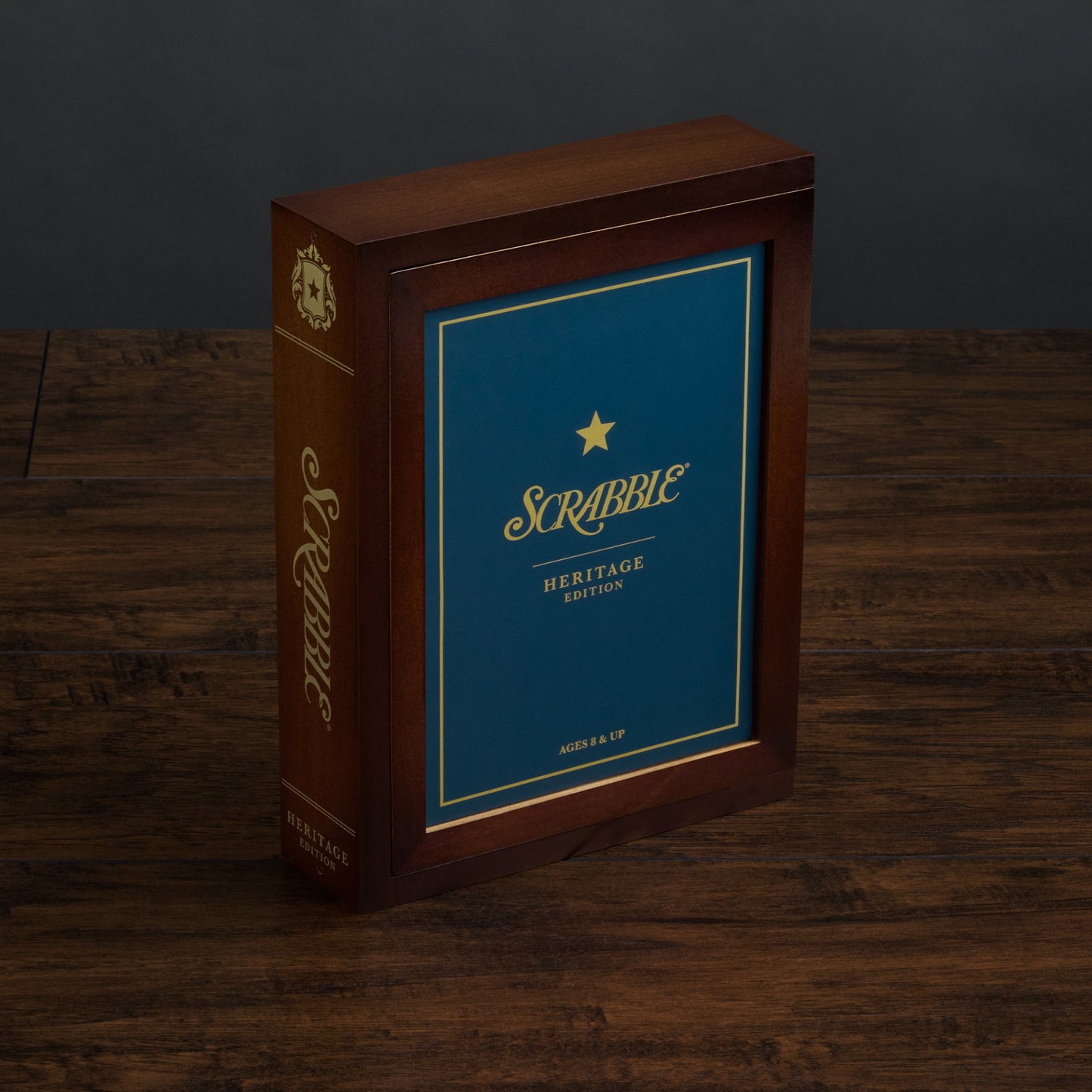 Scrabble Heritage Edition – Wood Book Front View