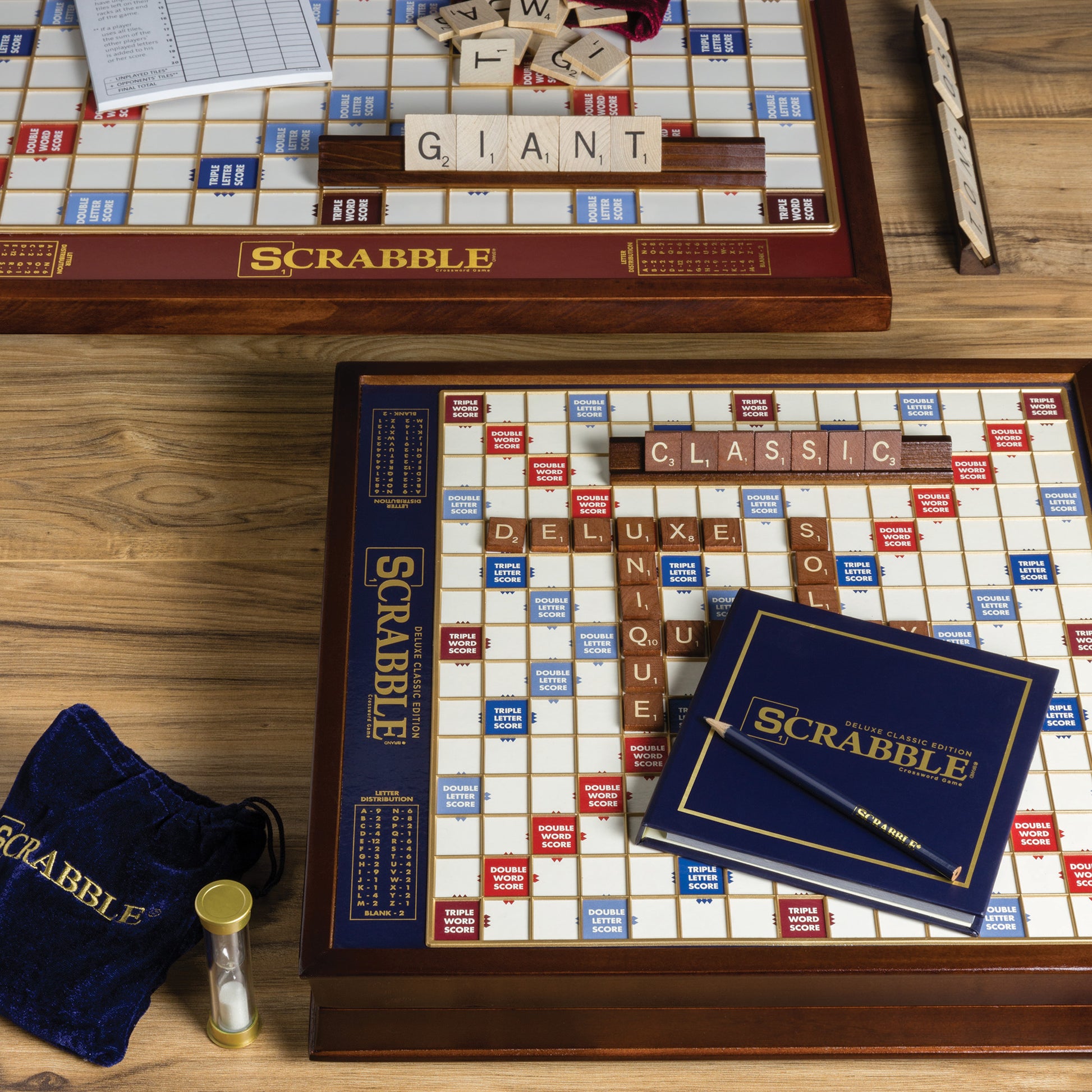 Scrabble Giant Deluxe Edition and Scrabble Deluxe Edition