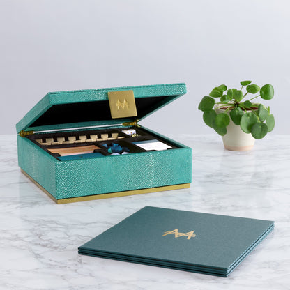 Monopoly Del Mar Shagreen Edition – Shagreen Storage Box with Gold Latch